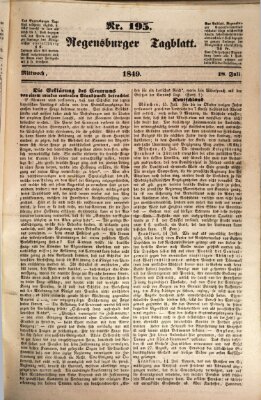 Regensburger Tagblatt Mittwoch 18. Juli 1849