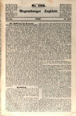 Regensburger Tagblatt Montag 23. Juli 1849