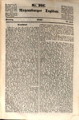 Regensburger Tagblatt Dienstag 24. Juli 1849