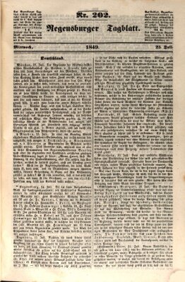 Regensburger Tagblatt Mittwoch 25. Juli 1849