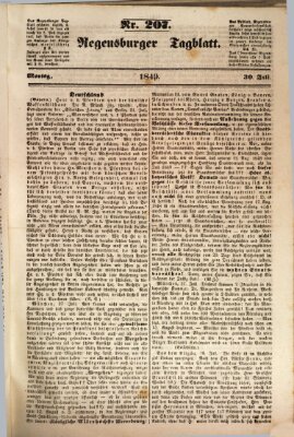 Regensburger Tagblatt Montag 30. Juli 1849