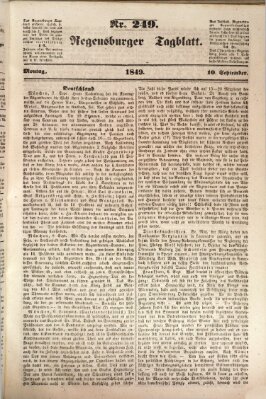 Regensburger Tagblatt Montag 10. September 1849