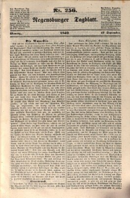 Regensburger Tagblatt Montag 17. September 1849