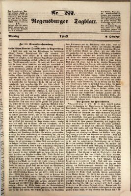 Regensburger Tagblatt Montag 8. Oktober 1849