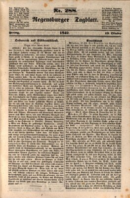 Regensburger Tagblatt Freitag 19. Oktober 1849