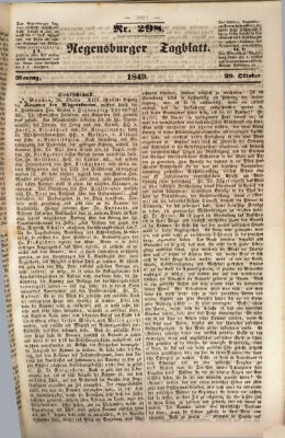 Regensburger Tagblatt Montag 29. Oktober 1849