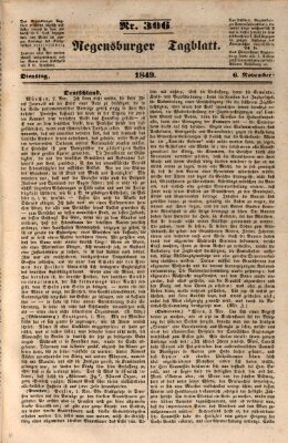 Regensburger Tagblatt Dienstag 6. November 1849