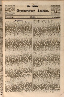 Regensburger Tagblatt Donnerstag 8. November 1849