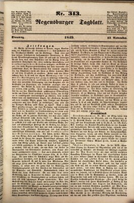 Regensburger Tagblatt Dienstag 13. November 1849