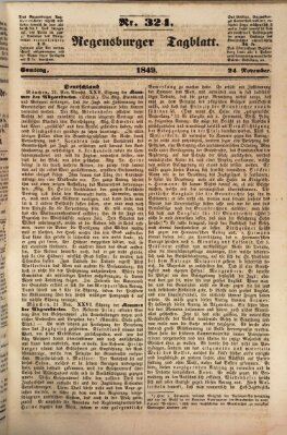 Regensburger Tagblatt Samstag 24. November 1849