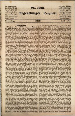 Regensburger Tagblatt Donnerstag 6. Dezember 1849