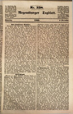 Regensburger Tagblatt Samstag 8. Dezember 1849