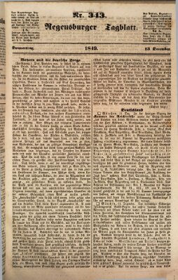 Regensburger Tagblatt Donnerstag 13. Dezember 1849