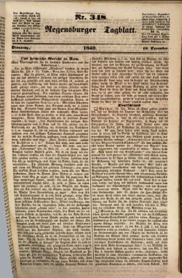 Regensburger Tagblatt Dienstag 18. Dezember 1849