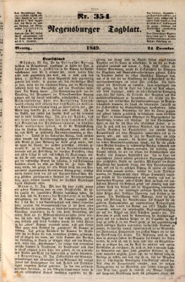 Regensburger Tagblatt Montag 24. Dezember 1849