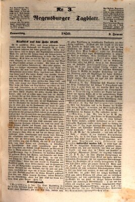 Regensburger Tagblatt Donnerstag 3. Januar 1850