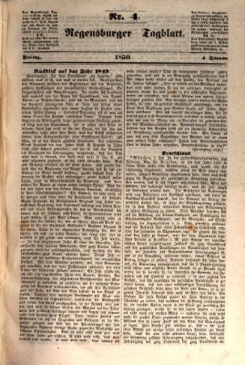 Regensburger Tagblatt Freitag 4. Januar 1850