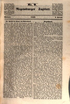 Regensburger Tagblatt Mittwoch 9. Januar 1850