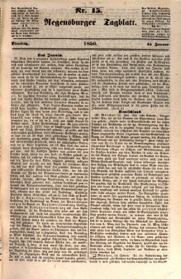 Regensburger Tagblatt Dienstag 15. Januar 1850