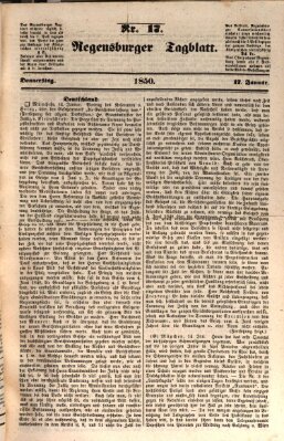 Regensburger Tagblatt Donnerstag 17. Januar 1850