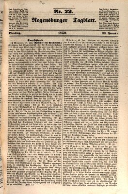 Regensburger Tagblatt Dienstag 22. Januar 1850