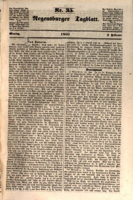 Regensburger Tagblatt Montag 4. Februar 1850