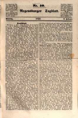 Regensburger Tagblatt Samstag 9. Februar 1850