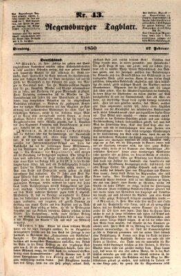 Regensburger Tagblatt Dienstag 12. Februar 1850