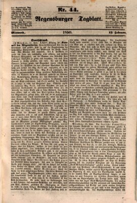 Regensburger Tagblatt Mittwoch 13. Februar 1850