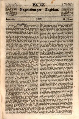 Regensburger Tagblatt Donnerstag 14. Februar 1850