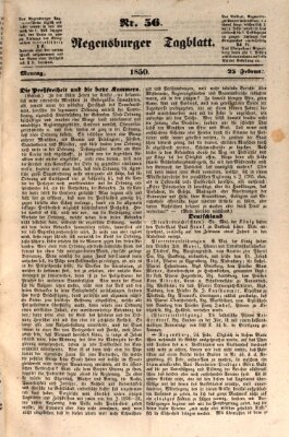 Regensburger Tagblatt Montag 25. Februar 1850