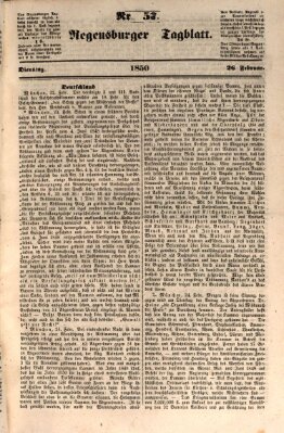 Regensburger Tagblatt Dienstag 26. Februar 1850