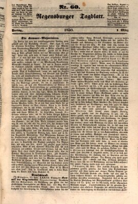 Regensburger Tagblatt Freitag 1. März 1850