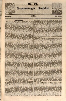 Regensburger Tagblatt Dienstag 12. März 1850