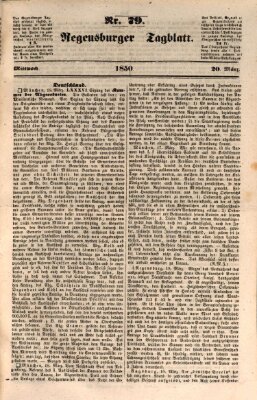 Regensburger Tagblatt Mittwoch 20. März 1850