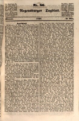 Regensburger Tagblatt Mittwoch 27. März 1850