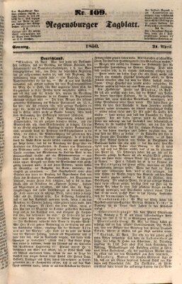 Regensburger Tagblatt Sonntag 21. April 1850