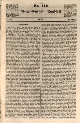 Regensburger Tagblatt Freitag 26. April 1850