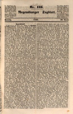 Regensburger Tagblatt Sonntag 28. April 1850