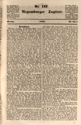 Regensburger Tagblatt Montag 29. April 1850