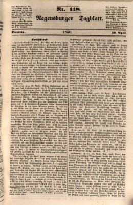 Regensburger Tagblatt Dienstag 30. April 1850