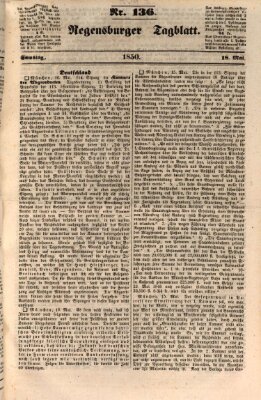 Regensburger Tagblatt Samstag 18. Mai 1850