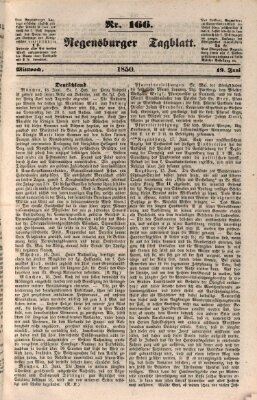 Regensburger Tagblatt Mittwoch 19. Juni 1850