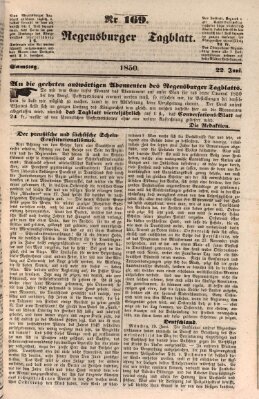 Regensburger Tagblatt Samstag 22. Juni 1850