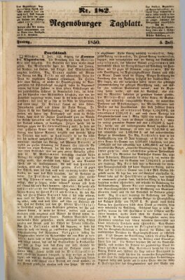 Regensburger Tagblatt Freitag 5. Juli 1850