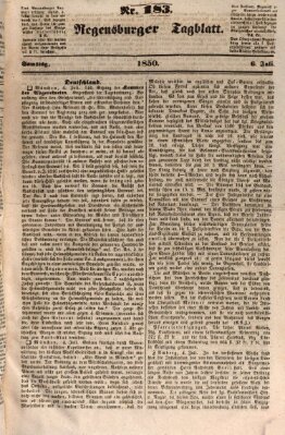 Regensburger Tagblatt Samstag 6. Juli 1850