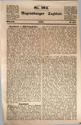 Regensburger Tagblatt Mittwoch 17. Juli 1850