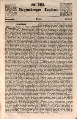 Regensburger Tagblatt Donnerstag 18. Juli 1850