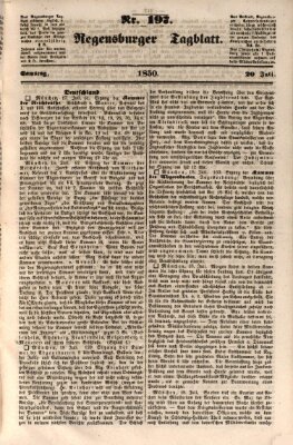 Regensburger Tagblatt Samstag 20. Juli 1850