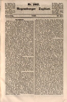 Regensburger Tagblatt Donnerstag 25. Juli 1850